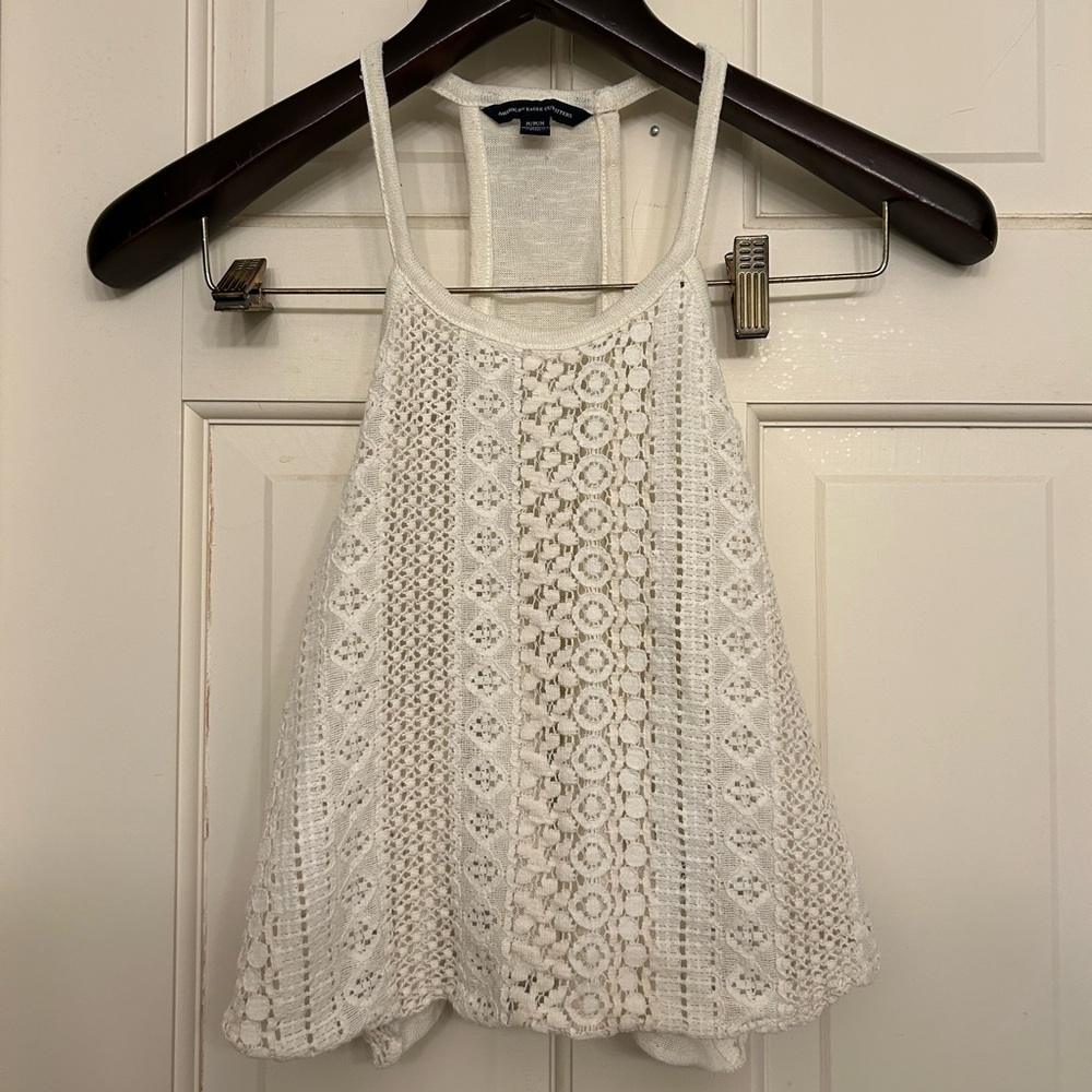 American Eagle Outfitters White Lace Camisole